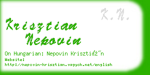 krisztian nepovin business card